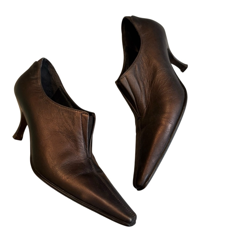 Donald J Pliner Lyndie Leather Ankle Booties in Bronze - Picture 1 of 16